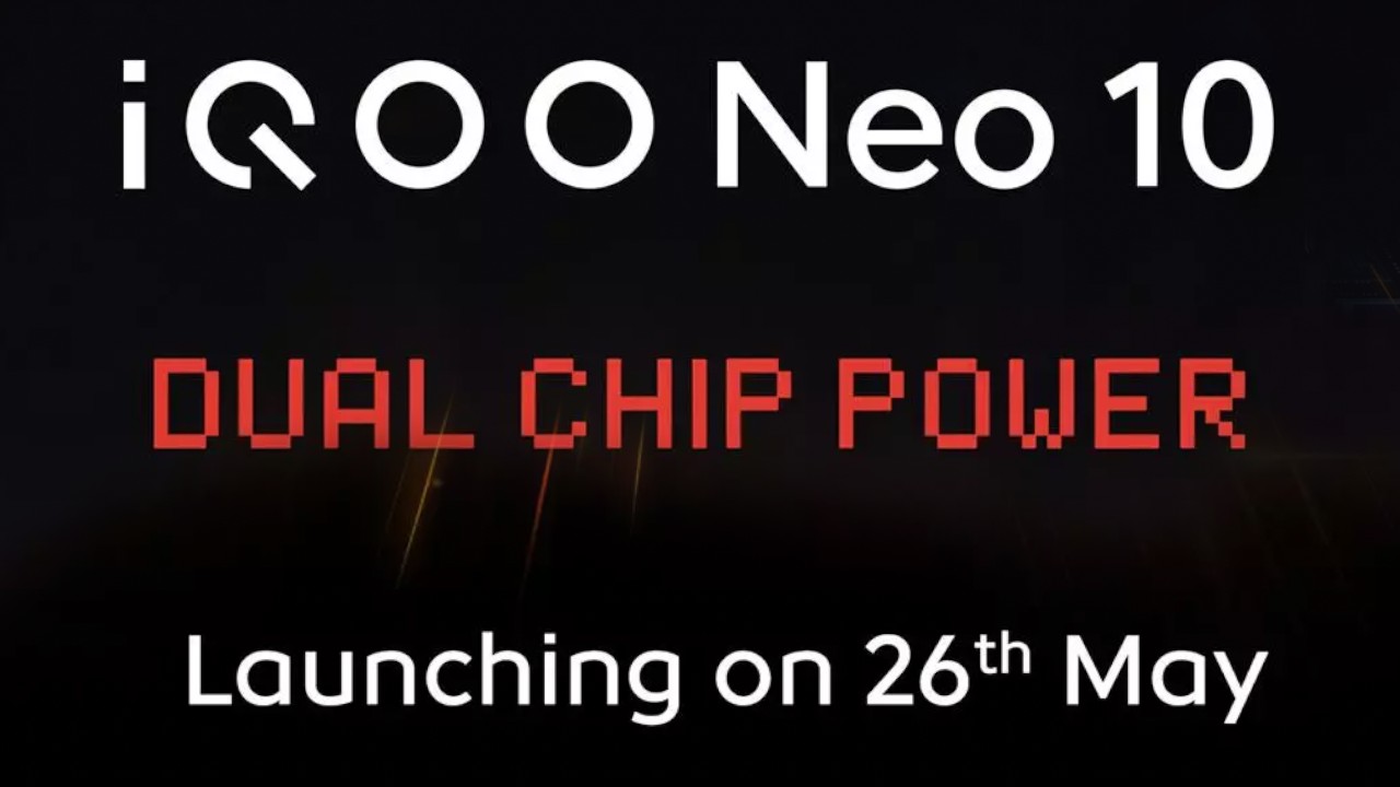 iQOO Neo 10 with Snapdragon 8s Gen 4, 7000mAh Battery To Launch in India on 26th May